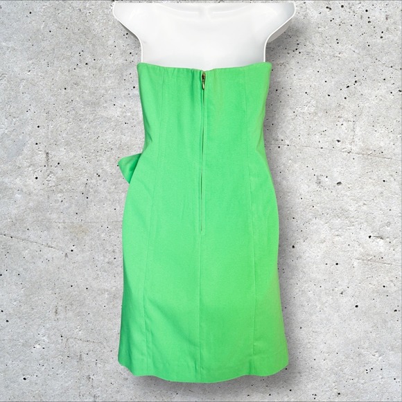 LILLY PULITZER Stela Strapless Bow Dress Green Size 2 NEW Kelly Semiformal Event - Picture 3 of 12